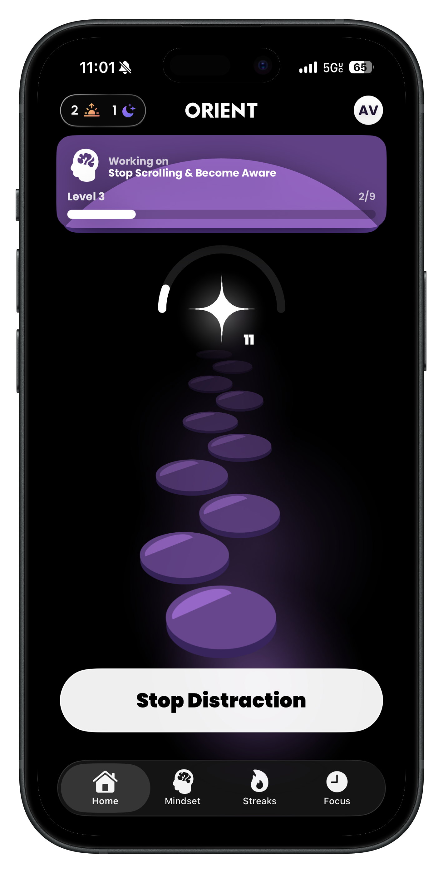 Orient app on iPhone